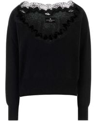 Ermanno Scervino - Lace-Trim Cashmere Sweater - Lyst