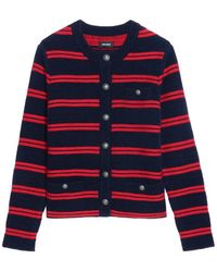 Zadig & Voltaire - Striped Pocket Cardigan - Lyst