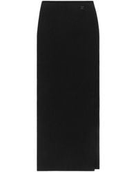 Courreges - Long Ribbed Fitted Skirt - Lyst