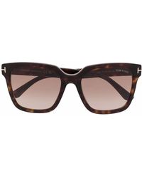 Tom Ford - Zonnebril Met Schildpadschild Design - Lyst