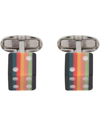 Paul Smith Manschettenknöpfe mit Streifendetail - Mehrfarbig