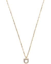 Ferragamo - Gancini Crystal Necklace - Lyst