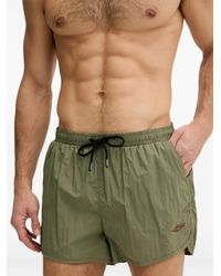 Aeronautica Militare - Logo-Embroidered Drawstring Swim Shorts - Lyst