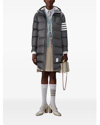 Thom Browne - Shiny Ripstop Lightweight Down Filled 4-Bar Parka - Lyst