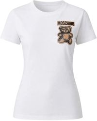 Moschino - Teddy Bear Organic Cotton Jersey T-Shirt - Lyst