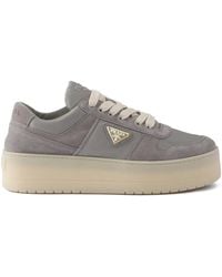 Prada - Downtown Bold Re-Nylon And Suede Sneakers - Lyst