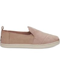 TOMS - Deconstructed Alpargata Leather Slip-On Sneakers - Lyst