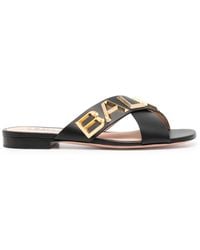 Bally - Sandalen mit Logo-Schild - Lyst