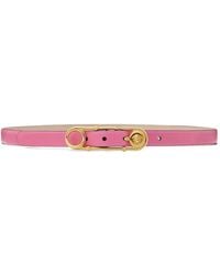 Versace - Safety Pin Leather Buckle Belt - Lyst