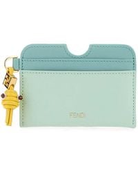 Fendi - Ff Diamonds Leather Card Holder - Lyst