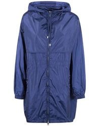 Semicouture - Hooded Zip-Up Parka Coat - Lyst