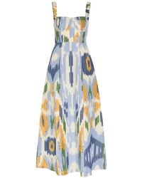Emporio Sirenuse - Ikat-Print Sleeveless Maxi Dress - Lyst
