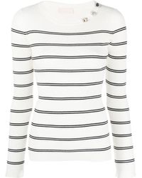 Liu Jo - Appliqué-detail Striped Sweatshirt - Lyst