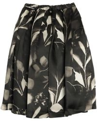 Comme des Garçons - Zijden Midi-Rok Met Print - Lyst