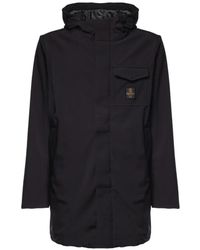 Refrigiwear - Cappotto Con Applicazione Logo E Cappuccio - Lyst