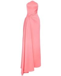 V:PM ATELIER - Kira Strapless Draped-Detailing Maxi Dress - Lyst