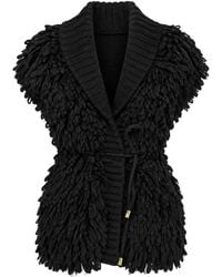 Liu Jo - Loop-Knit Sleeveless Jacket - Lyst