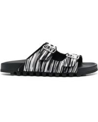 Missoni - Double-Buckle Knitted Slides - Lyst