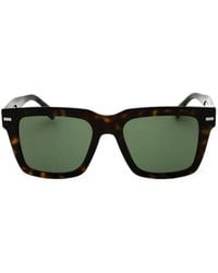 BOSS - Tortoiseshell-Effect Square-Frame Sunglasses - Lyst