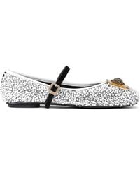 Kurt Geiger - Pimlico Sequin Buckle Ballet Flats - Lyst