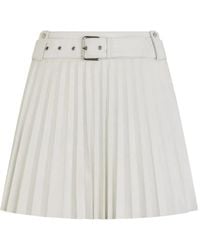 RED Valentino - Belted Pleated Mini Shorts - Lyst