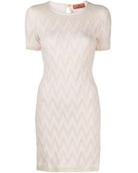 Missoni - Zigzag-pattern Mini Dress - Lyst