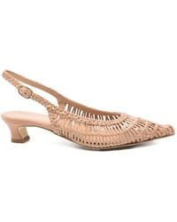 Julie Dee - Woven Slingback Pumps - Lyst