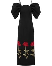 LEO LIN - Arabella フローラル パフスリーブ ドレス - Lyst