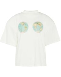 A.W.A.K.E. MODE - Hemispheres Map-Print T-Shirt - Lyst