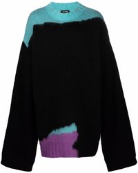Wool Patchwork Knitted Jumper 