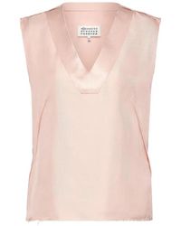 Maison Margiela - V-Neck Sleeveless Top - Lyst