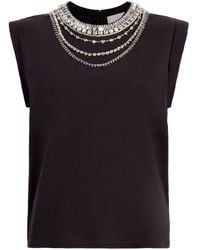 Cinq À Sept - Bella Necklace-Embellished T-Shirt - Lyst