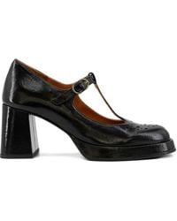 Chie Mihara - 80 Mm Pumps Met Blokhak En T-Bandje - Lyst