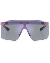 Prada Linea Rossa - Shield-Frame Sunglasses - Lyst
