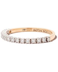 Delfina Delettrez 18kt Yellow And White Gold Diamond Eternity Ring - Metallic