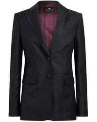 Etro - Single-Breasted Wool Jacquard Jacket With Arnica Motif - Lyst