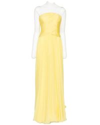 Zuhair Murad - Strapless Draped Silk-Chiffon Gown - Lyst