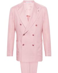 Tagliatore - Double-Breasted Linen Suit - Lyst