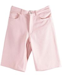 AURALEE - Nep Denim Bermuda Shorts - Lyst