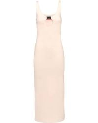 Miu Miu - Jersey-Kleid Mit Schlüssellochausschnitt - Lyst
