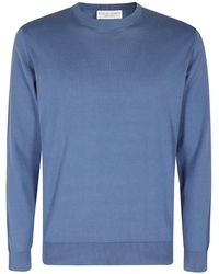 FILIPPO DE LAURENTIIS - Crew-neck fine-knit sweater - Lyst