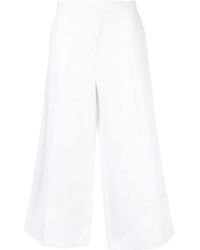 Marni Cropped-Hose mit hohem Bund - Weiß