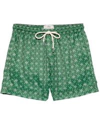 Peninsula - Caprera Geometric-Print Drawstring Swim Shorts - Lyst