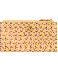 Etro - Micro Paisley-print Leather Wallet - Lyst