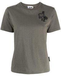 Izzue - Embroidered-design Cotton T-shirt - Lyst