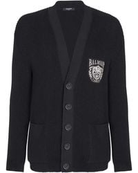 Balmain - V-Neck Embroidered Cardigan - Lyst