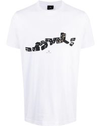 PS by Paul Smith - Domino-print Cotton T-shirt - Lyst