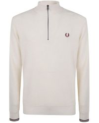 Fred Perry - Pull À Col Zippé - Lyst