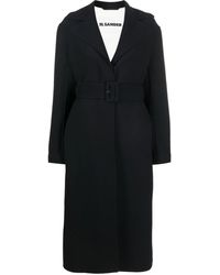 Jil Sander - Long-Sleeve Belted Wool Coat - Lyst