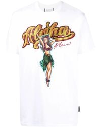 Philipp Plein - Graphic-Print Crystal-Embellished T-Shirt - Lyst
